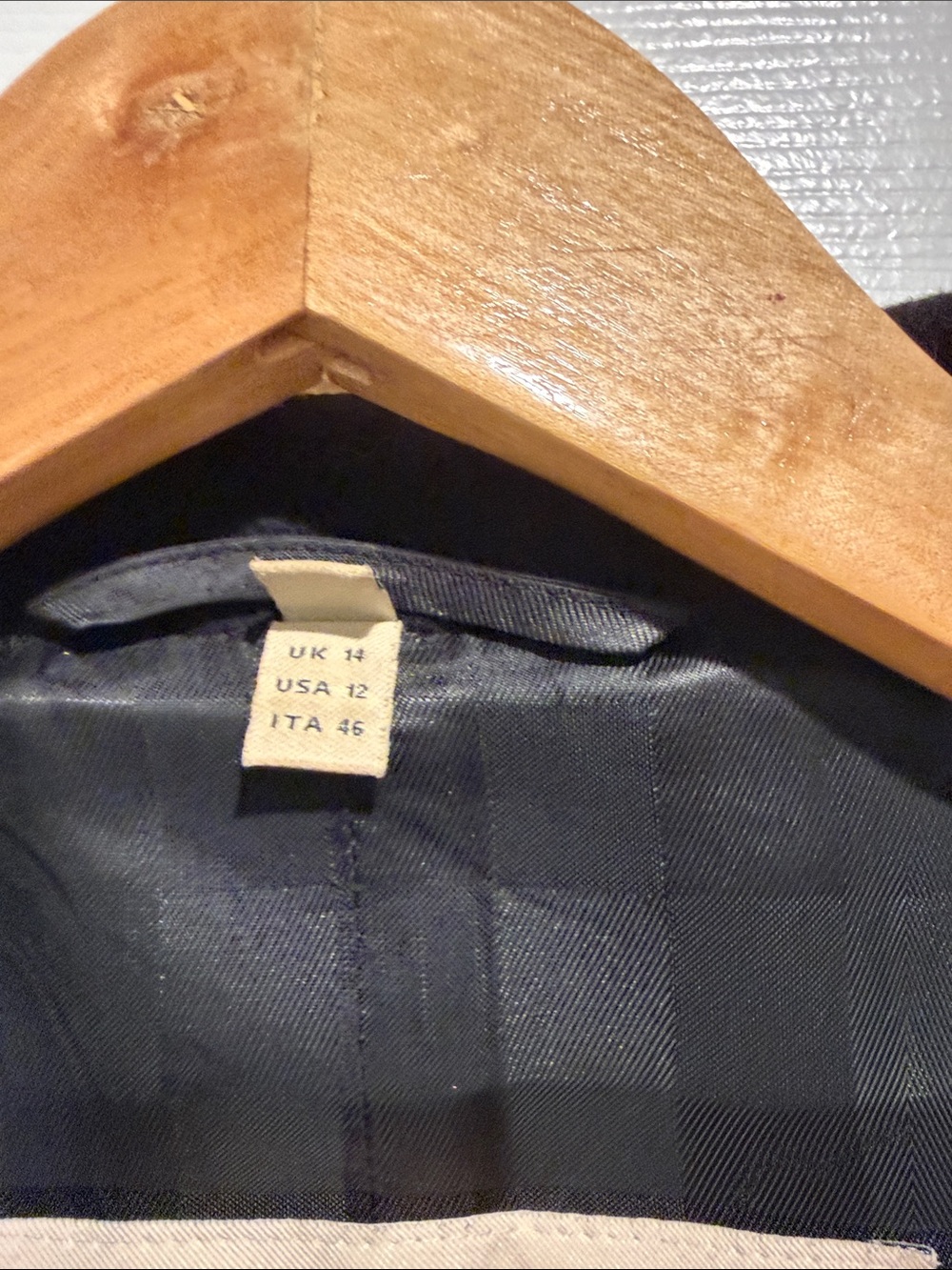 Burberry London Classic Black Wool / Cashmere Belted Trench Coat Size 12 - Picture 11 of 13